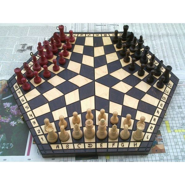 Échecs 3 joueurs 35 cm